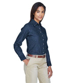 Harriton Women's Long Sleeve Denim Shirt M550W