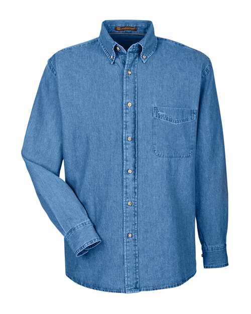 Harriton Tall Long Sleeve Denim Shirt M550T