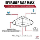 Rothco Half Skull Reusable 3-Layer Polyester Face Mask . Item