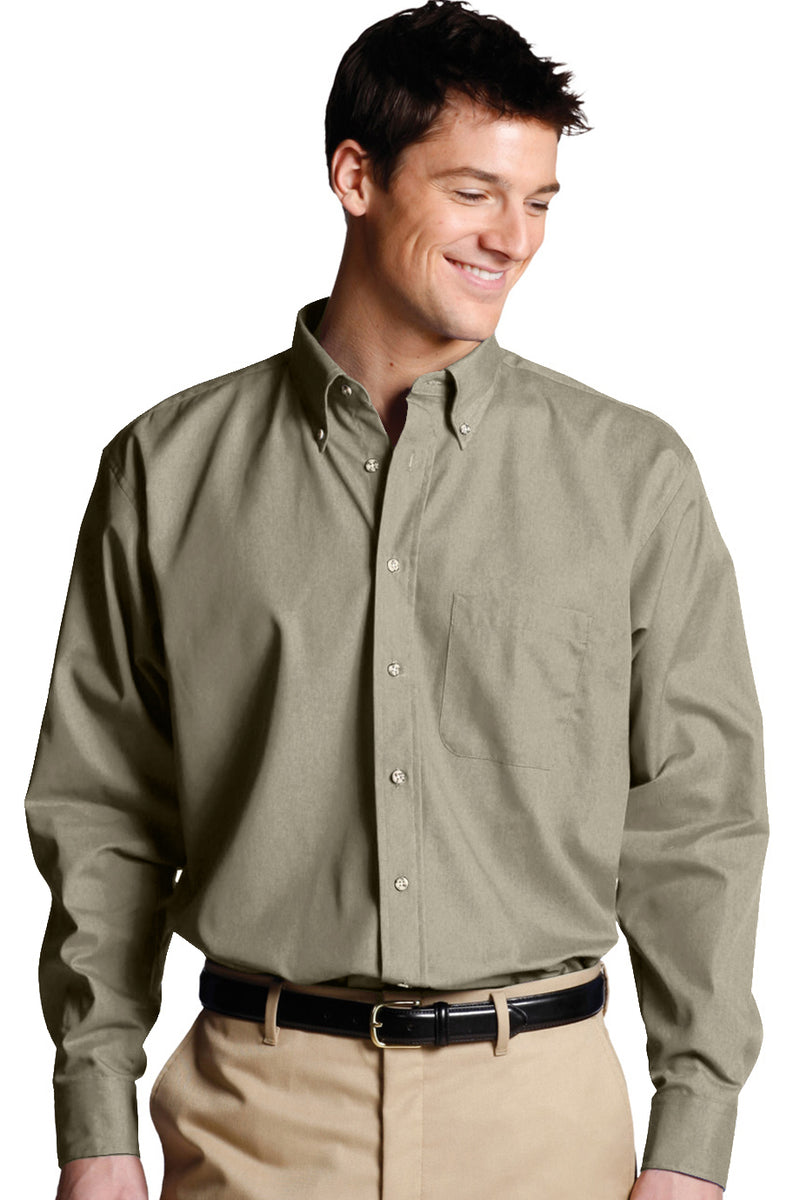 Edwards Easy Care Poplin Long Sleeve Mens Shirt [