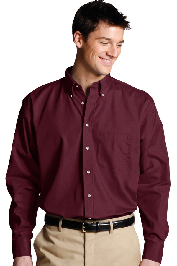 Edwards Easy Care Poplin Long Sleeve Mens Shirt [#1280].  Live Chat for Bulk Discounts
