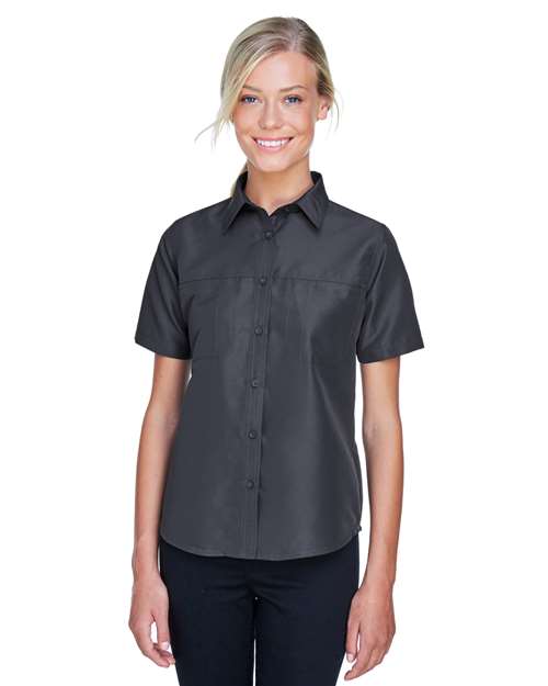 Harriton Women's Key West Short Sleeve Performance Staff Shirt M580W
