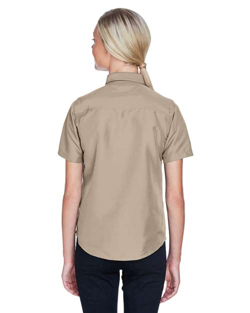 Harriton Women's Key West Short Sleeve Performance Staff Shirt M580W