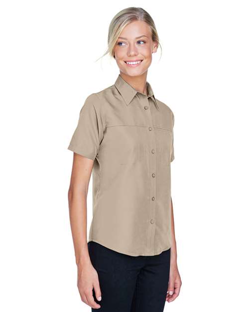 Harriton Women's Key West Short Sleeve Performance Staff Shirt M580W