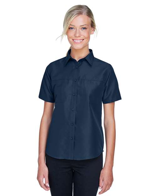 Harriton Women's Key West Short Sleeve Performance Staff Shirt M580W