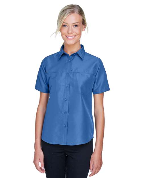 Harriton Women's Key West Short Sleeve Performance Staff Shirt M580W