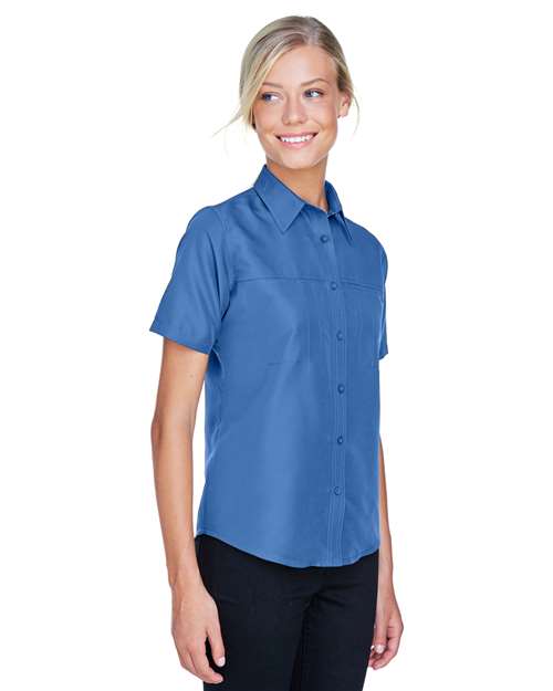 Harriton Women's Key West Short Sleeve Performance Staff Shirt M580W
