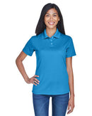 UltraClub Women's Cool & Dry Stain-Release Performance Polo 8445L - Pacific Blue