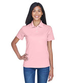 UltraClub Women's Cool & Dry Stain-Release Performance Polo 8445L - Pink