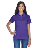UltraClub Women's Cool & Dry Stain-Release Performance Polo 8445L - Purple