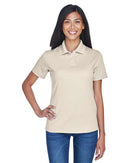 UltraClub Women's Cool & Dry Stain-Release Performance Polo 8445L - Stone