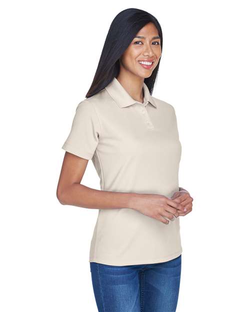 UltraClub Women's Cool & Dry Stain-Release Performance Polo 8445L - Stone