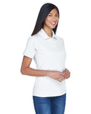 UltraClub Women's Cool & Dry Stain-Release Performance Polo 8445L - White