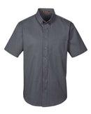 Harriton Foundation Short Sleeve Cotton Twill Dress Shirt with Teflon M582