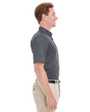 Harriton Foundation Short Sleeve Cotton Twill Dress Shirt with Teflon M582