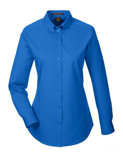 Harriton Women's Foundation Cotton Twill Shirt with Teflon M581W