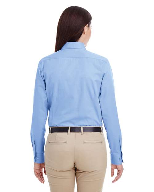 Harriton Women's Foundation Cotton Twill Shirt with Teflon M581W
