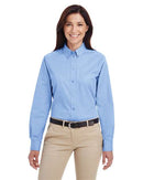 Harriton Women's Foundation Cotton Twill Shirt with Teflon M581W