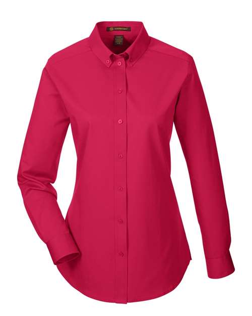 Harriton Women's Foundation Cotton Twill Shirt with Teflon M581W