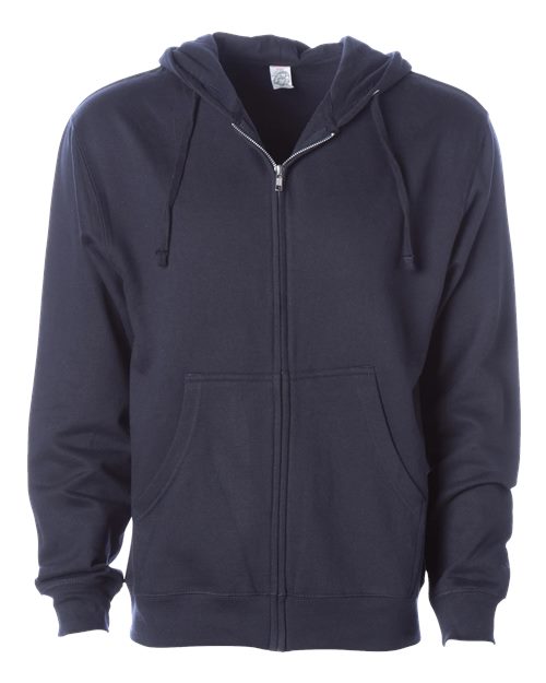 Independent Trading Co. Midweight Full-Zip Hooded Sweatshirt SS4500Z - Classic Navy