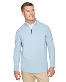 Devon & Jones CrownLux Performance® Clubhouse Micro-Stripe Quarter-Zip Pullover DG480