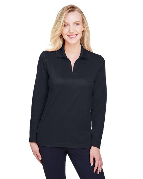Devon & Jones Women's CrownLux Performance® Plaited Long Sleeve Polo DG20LW