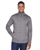 Devon & Jones Newbury Mélange Fleece Quarter-Zip Pullover DG798