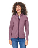 CORE365 Women's Venture Heathered Stripe Full-Zip CE72W