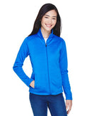 Devon & Jones Women's Newbury Colorblock Mélange Fleece Full-Zip Jacket DG796W