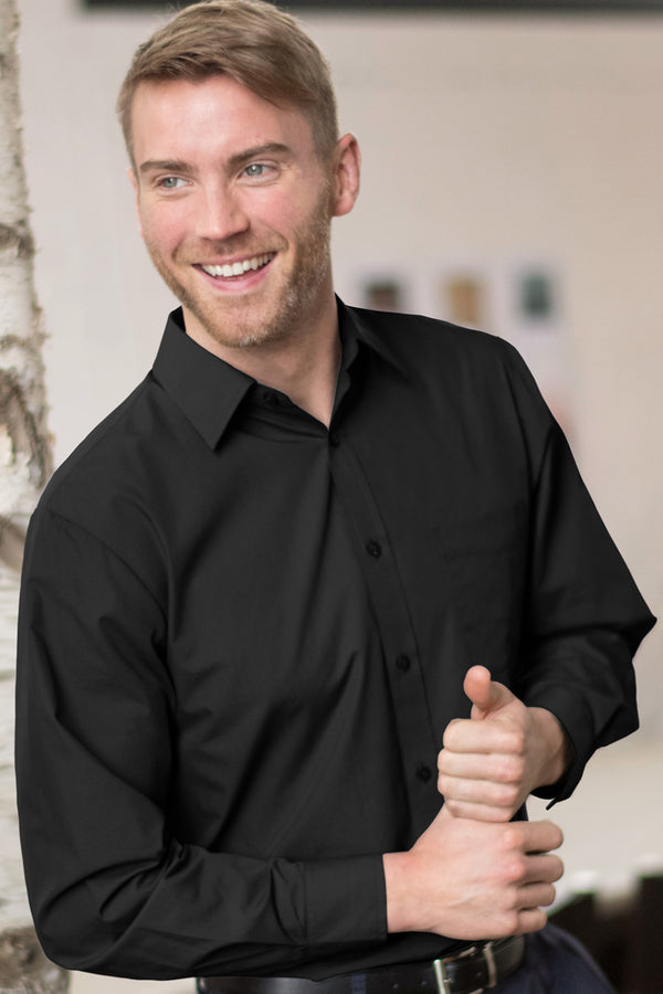 Edwards Essential Broadcloth Long Sleeve Mens Shirt [#1354].  Live Chat for Bulk Discounts