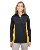 Harriton Women's Flash Snag Protection Plus IL Colorblock Quarter-Zip Pullover M786W