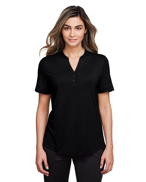North End Women's JAQ Snap-Up Stretch Performance Polo NE100W