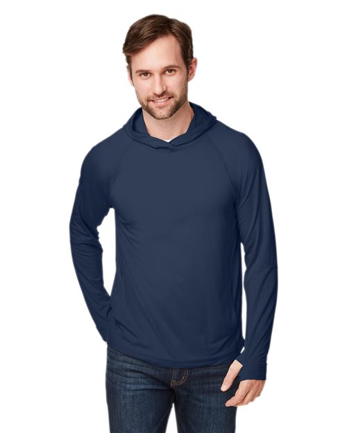 North End JAQ Stretch Performance Hooded Long Sleeve T-Shirt NE105