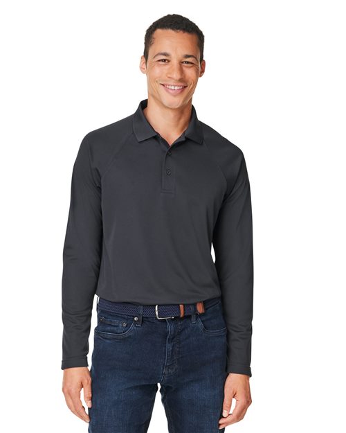 Harriton Charge Snag and Soil Protect Long Sleeve Polo M208L