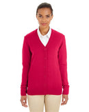 Harriton Women's Pilbloc V-Neck Button Cardigan Sweater M425W