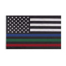 Rothco Thin Red, Blue, and Green Line US Flag - 3' x 5'. Item