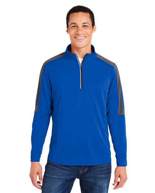 CORE365 Market Snag Protect Mesh Colorblock Quarter-Zip Pullover CE404