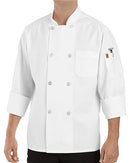 Chef Designs Button Chef Coat with Thermometer Pocket 0413