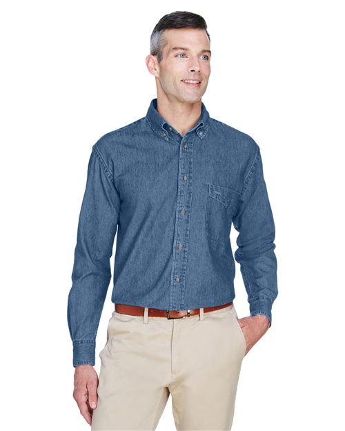 Harriton Tall Long Sleeve Denim Shirt M550T