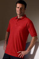 Edwards Blended Pique Short Sleeve Polo With Pocket [