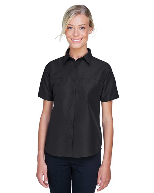 Harriton Women's Key West Short Sleeve Performance Staff Shirt M580W