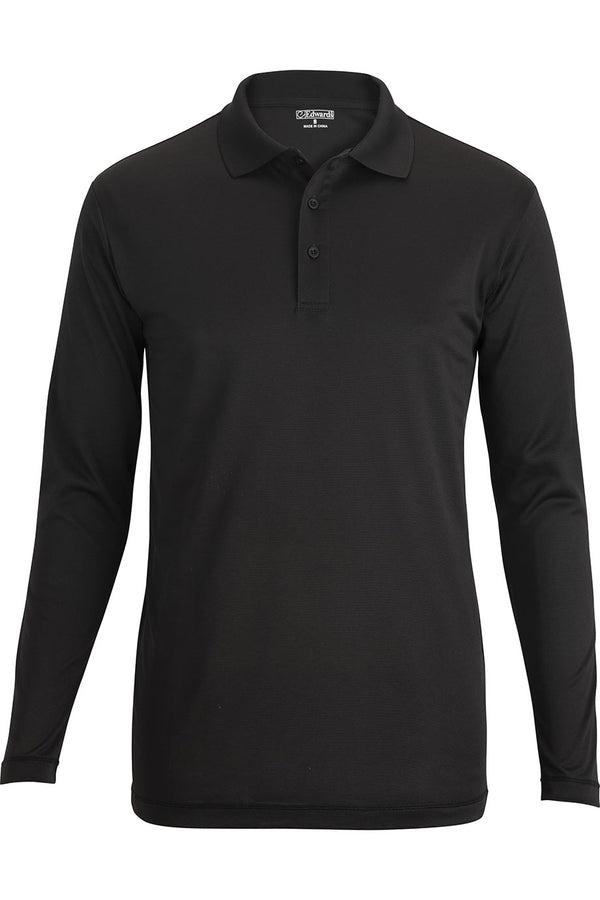Edwards Mini Pique Snag Proof Long Sleeve Polo [#1527].  Live Chat for Bulk Discounts