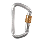 Hard Steel Modified D Key Screw Gate Carabiner. Item