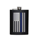 Rothco Stainless Steel Thin Blue Line Flag Flask. Item