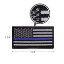 Rothco Thin Blue Line Flag Patch - Iron On. Item
