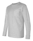 Bayside USA-Made Long Sleeve Pocket T-Shirt 8100 - Dark Ash