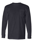 Bayside USA-Made Long Sleeve Pocket T-Shirt 8100 - Navy