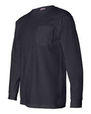 Bayside USA-Made Long Sleeve Pocket T-Shirt 8100 - Navy