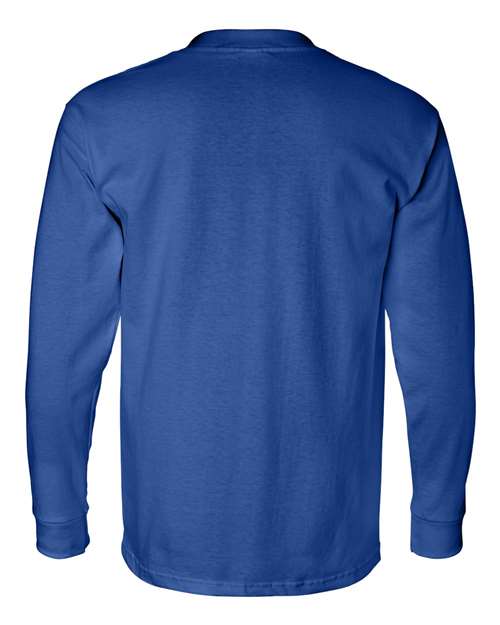 Bayside USA-Made Long Sleeve Pocket T-Shirt 8100 - Royal Blue