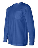 Bayside USA-Made Long Sleeve Pocket T-Shirt 8100 - Royal Blue